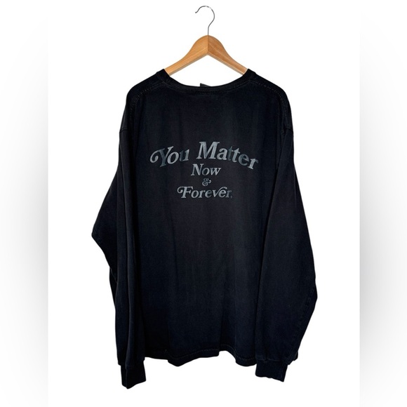 Demetrius Harmon You Matter Now & Forever Black Long Sleeve Pocket Tee XXXL - Picture 7 of 7